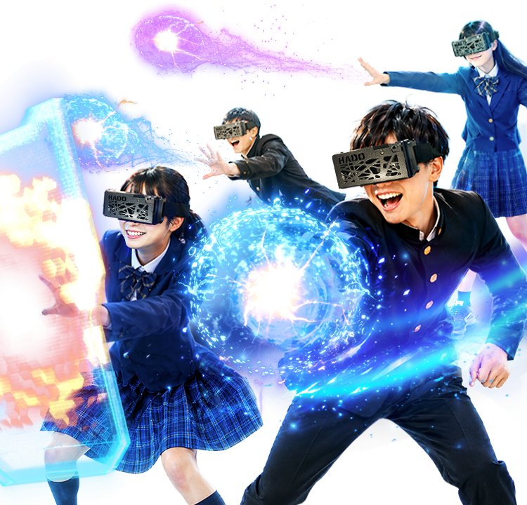 HADOをプレイする学生たち