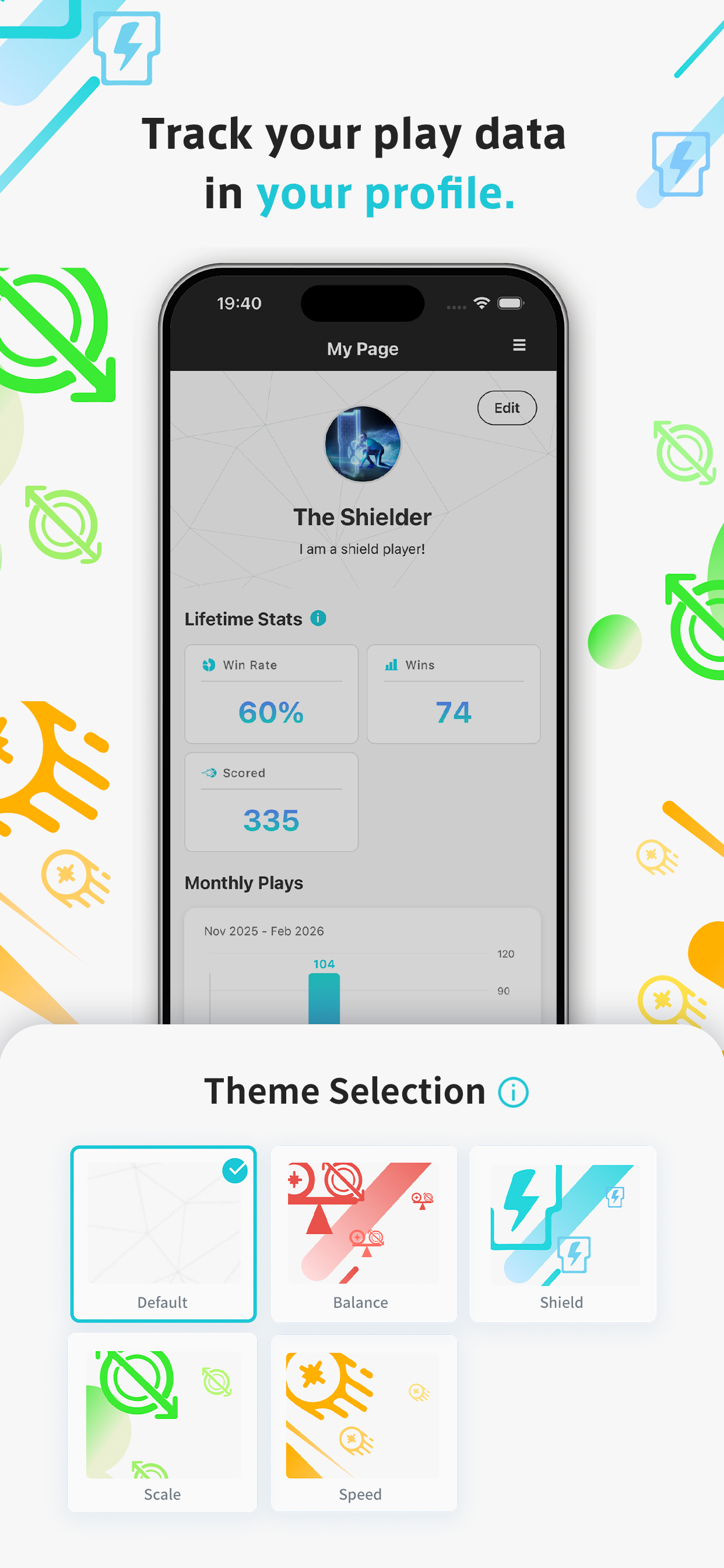 Profile screen