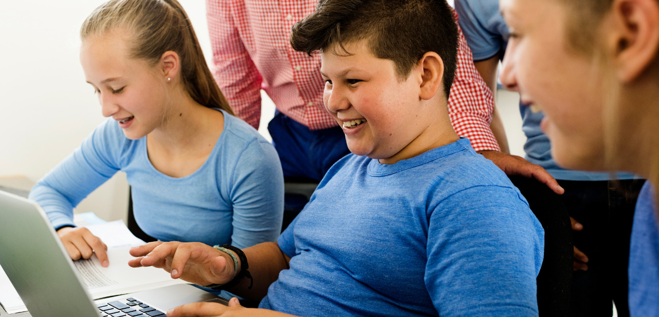 Children participating in a supervised after-school esports program