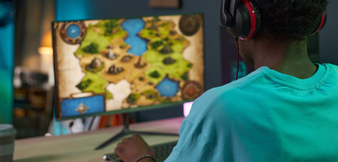 Players competing in a digital card game