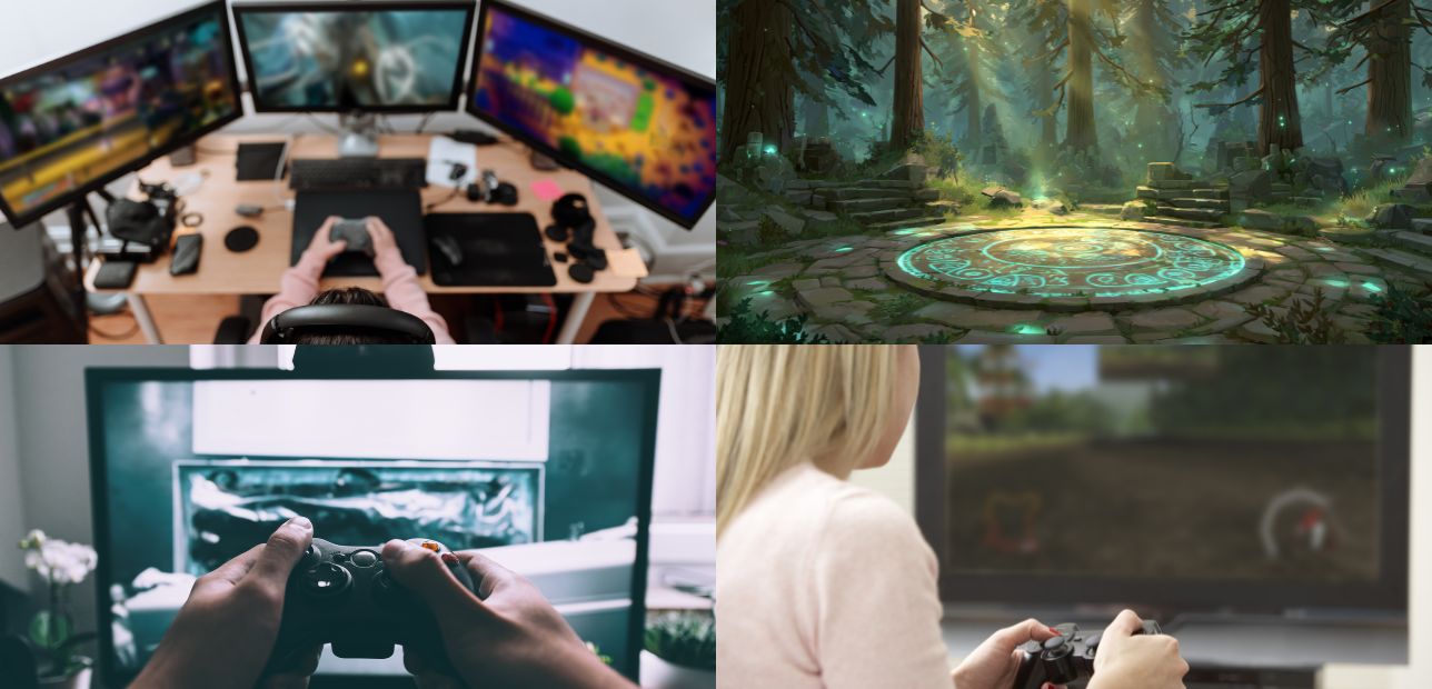 Players competing in a MOBA game