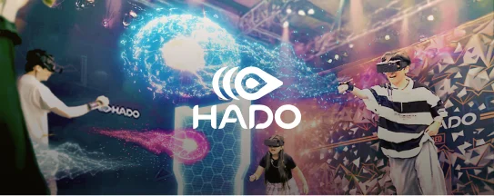 ARバトル「HADO」を楽しむ様子