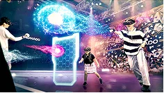 デバイスを装着して、コートでプレイ開始