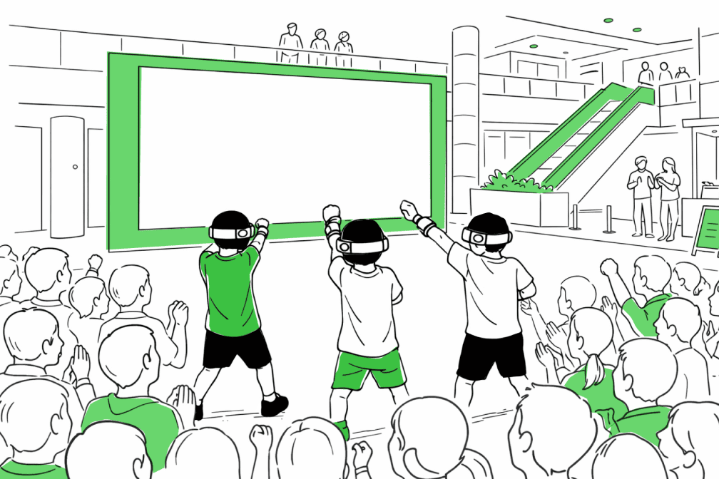 ショッピングモールでHADO MONSTER BATTLEを楽しむ