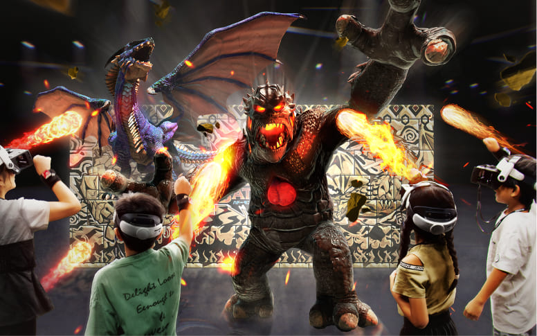 HADO MONSTER BATTLEをプレイしている様子