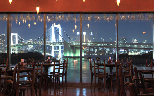 お台場の会場の施設内レストラン