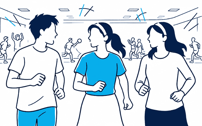 社員同士の横の繋がりを強化のイメージイラスト