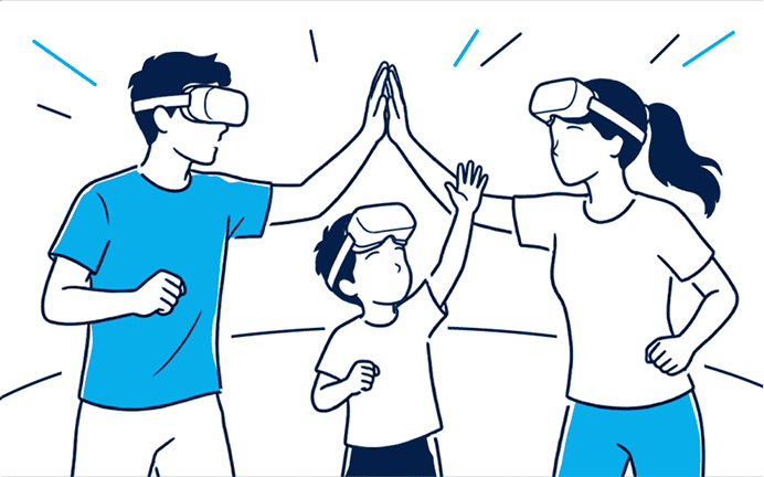 ボーダレスな一体感のイメージイラスト