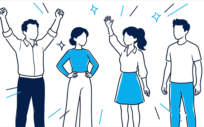 全員が主役のイメージイラスト